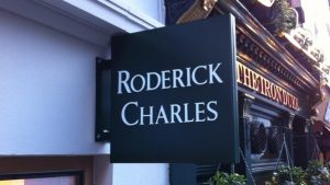 Blade Signs Roderick Projecting storefront outdoor Sign 300x169