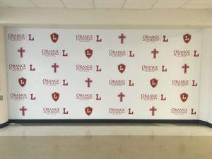 {City} Church Signs custom wall vinyl step repeat mural 300x225